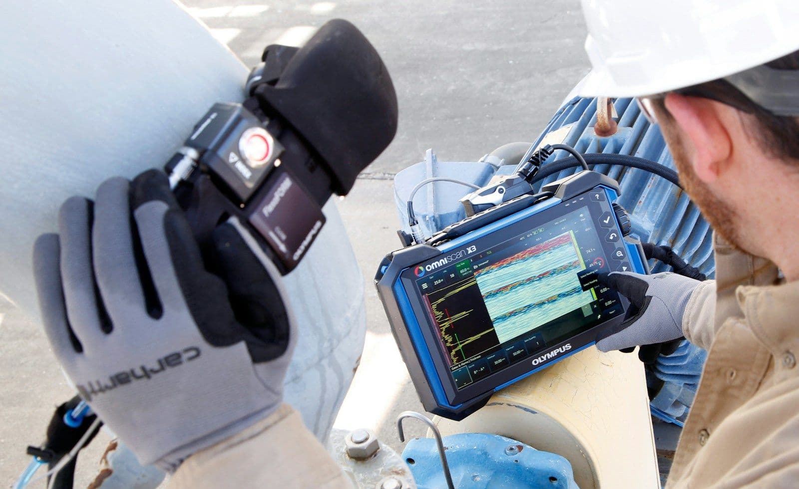 Contrôle par ultrasons d’une conduite avec un appareil de mesure portable